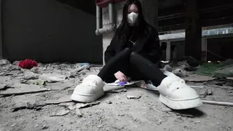 废墟自缚震动棒+跳蛋强震